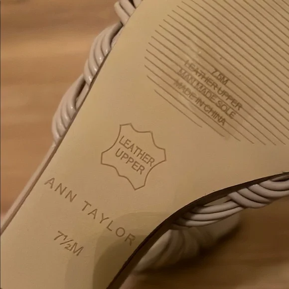 Ann Taylor Cream Wedge Sandals - Picture 4 of 4